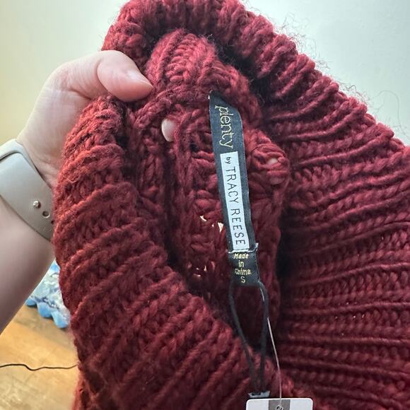 Anthropologie Plenty by Tracy Reese Waffled Turtleneck Chunky Sweater Small NEW - Picture 7 of 9